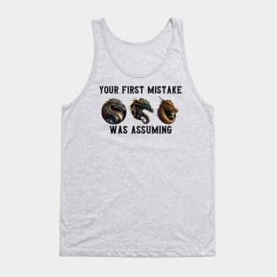 Sarcastic funny dragon Tank Top